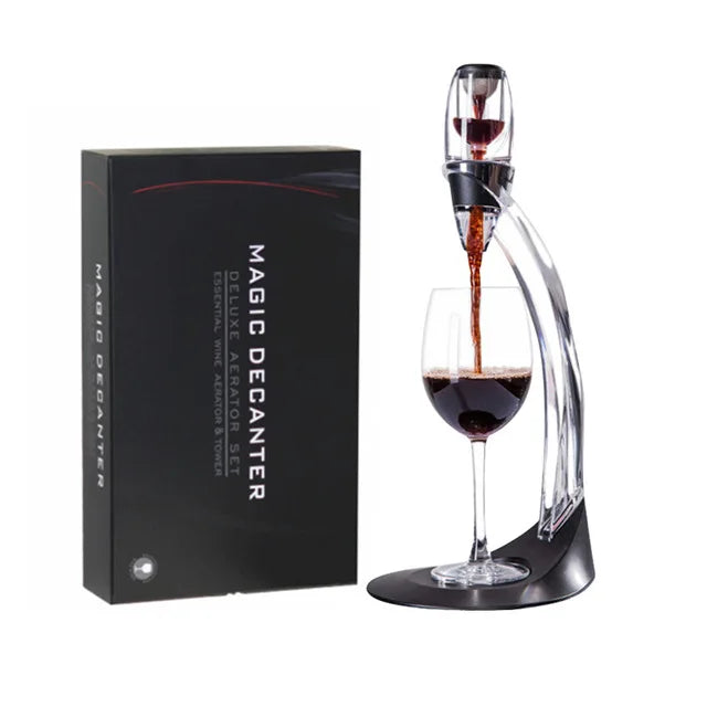 Wine Aerator Pourer Decanter Set Stand Air Strainer Purifier Diffuser Filters
