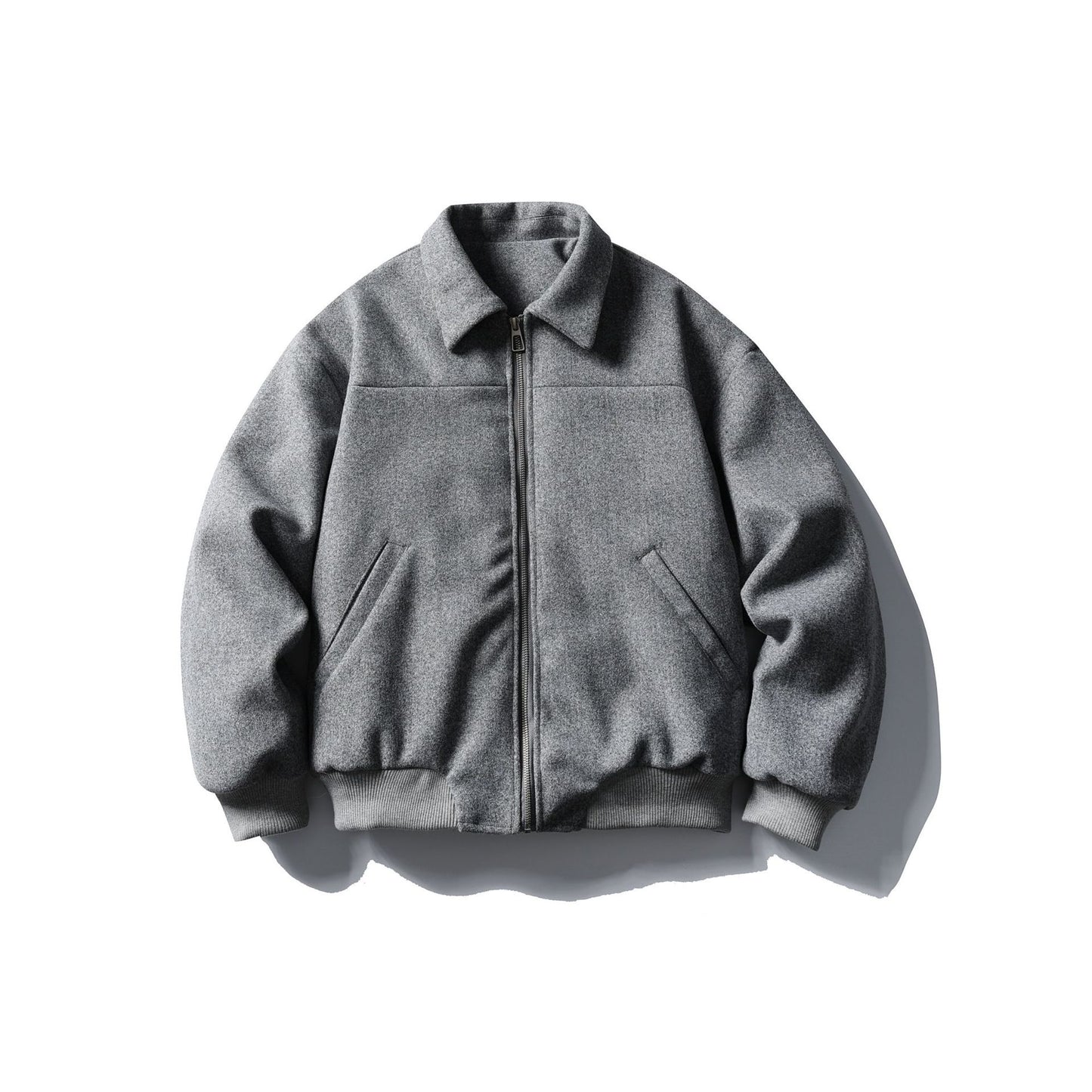 Men's Wool Blend Down Coat, Loose Fit, Warm Winter Jacket for Outdoor Adult