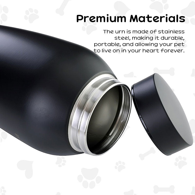 Stainless Steel Pet Memorial Urn Moisture Proof Portable Ash Keepsake Small Pets