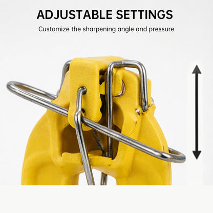 V Shaped Knife Sharpener With Mount Bracket Fixed Or Handheld Blue Yellow Black