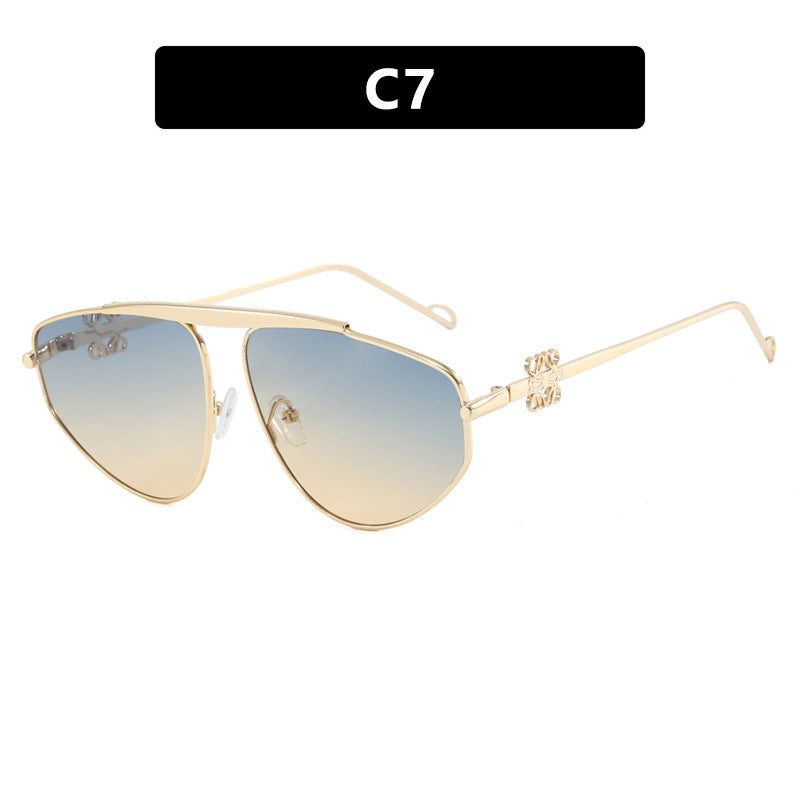 Womens Stylish Sunglasses Metal Frame UV400 Protection Outdoor Fashion