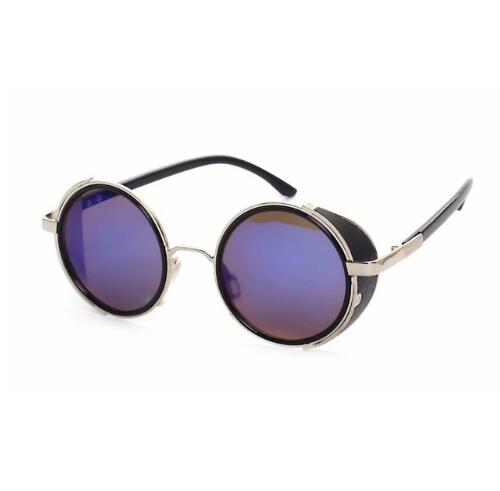 Retro Steampunk Round Sunglasses UV Unisex Alloy Frame Vintage Premium Glasses