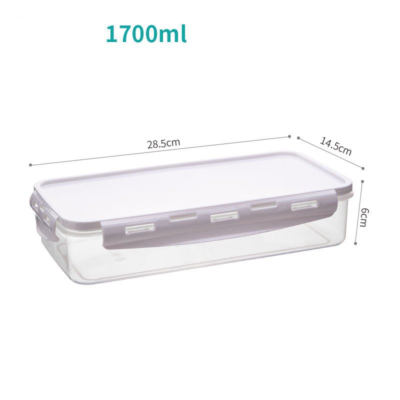Rectangular Airtight Food Storage Boxes Stackable Microwave Safe White Blue Lids