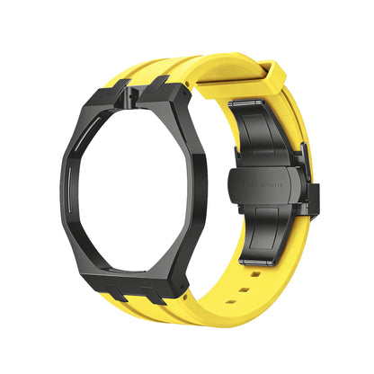 For AP x Swatch Royal Pop Metal Case Silicone Strap 3 12 Crown Steel Clasp