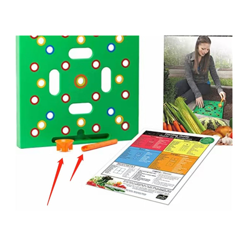 Square Seeding Template Planting Board Seed Spacing Tool Green Abs Plastic Kit