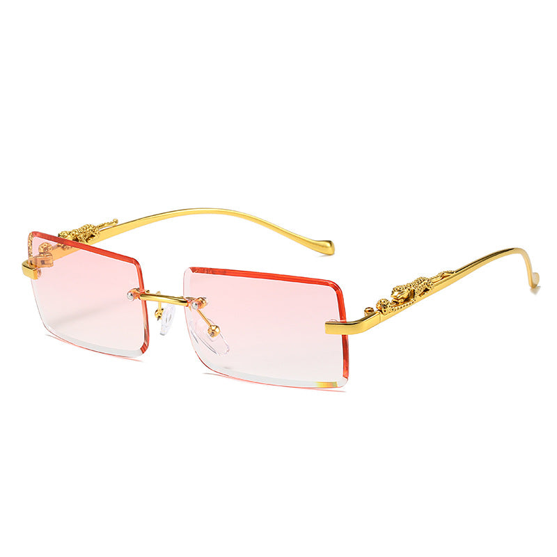 Rimless Square Sunglasses UV400 Polarized Scratch Resistant Lightweight Durable