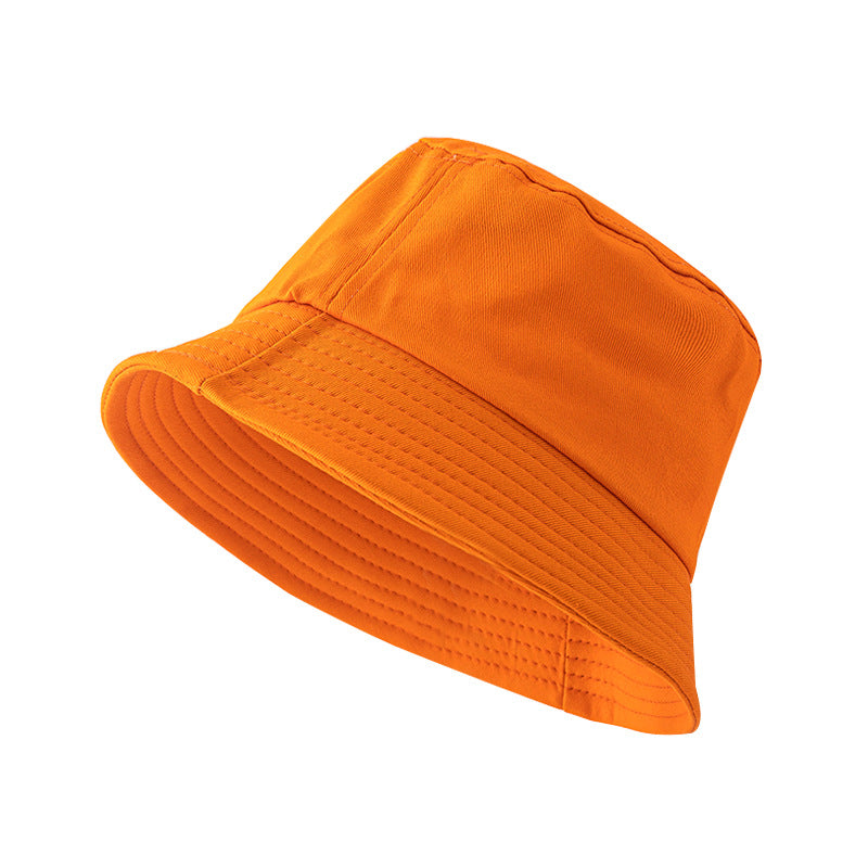 Unisex Cotton Blend Bucket Hat Foldable Sunshade Outdoor Sun Protection