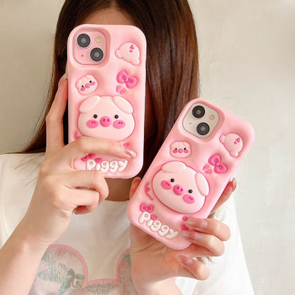 Cartoon Shockproof Silicone Case For iPhone 17 16 15 14 13 12 11 Pro Max Protection