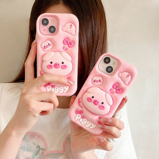 Cartoon Shockproof Silicone Case For iPhone 17 16 15 14 13 12 11 Pro Max Protection