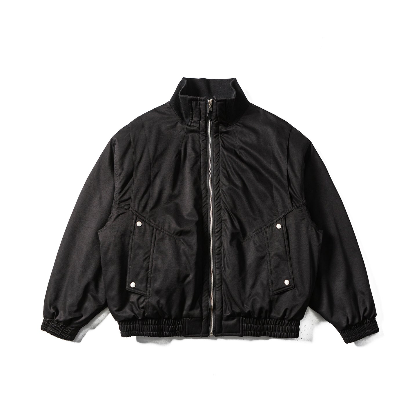 Winter-Ready Stand Collar Jacket Fleece Lining Utility Pockets Front Zip Closure