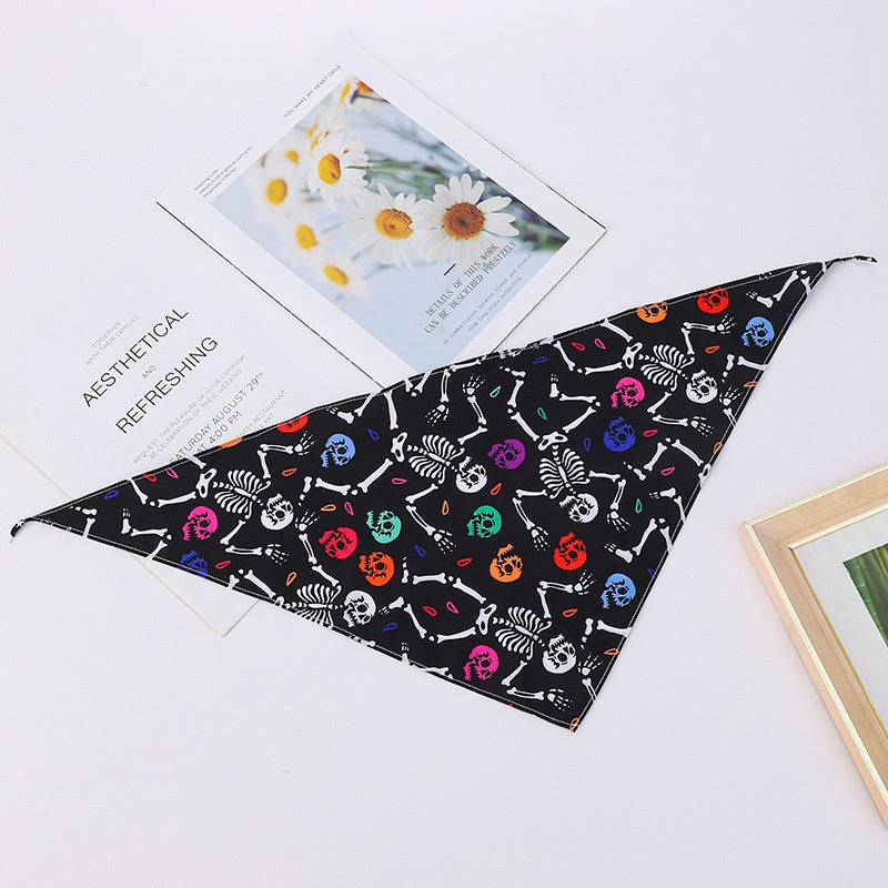 Adjustable Holiday Festive Pet Bandana Scarf Bib Seasonal Design for Dogs Cats