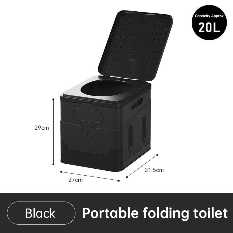 Portable Folding Camping Toilet Seat Lid Easy Setup Compact Durable Lightweight
