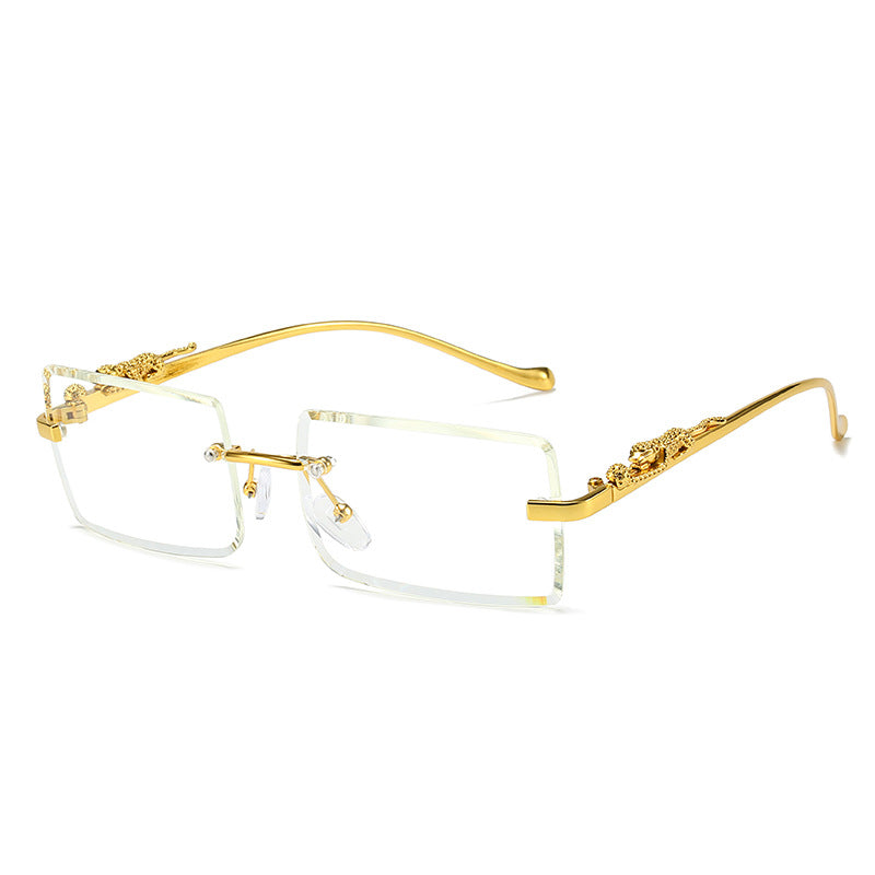 Rimless Square Sunglasses UV400 Polarized Scratch Resistant Lightweight Durable