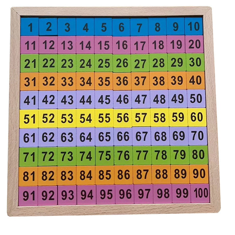 Montessori 1-100 Number Board Kids Math Puzzle Educational Learning Toy
