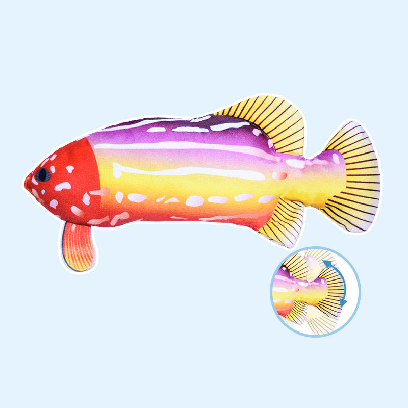 Electric Jumping Fish Cat Toy Simulating Real Movement Light Sound Toys Cats