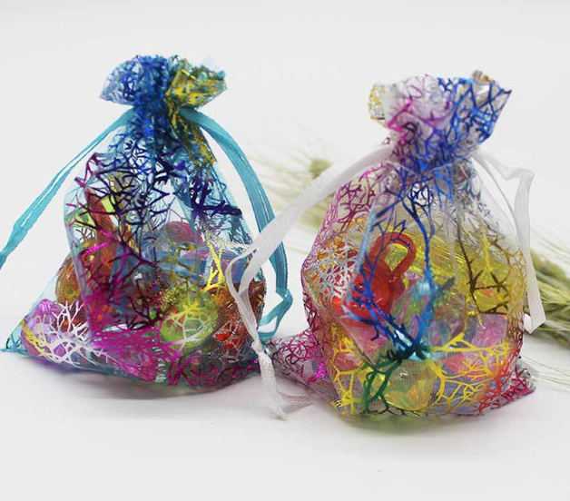 Organza Drawstring Gift Bags 100 Piece Set Various Sizes Jewelry Storage Pouches