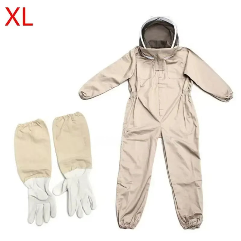 Beekeeper Protective Full Body Suit Ventilated Mesh Safety Apparel Gloves Included