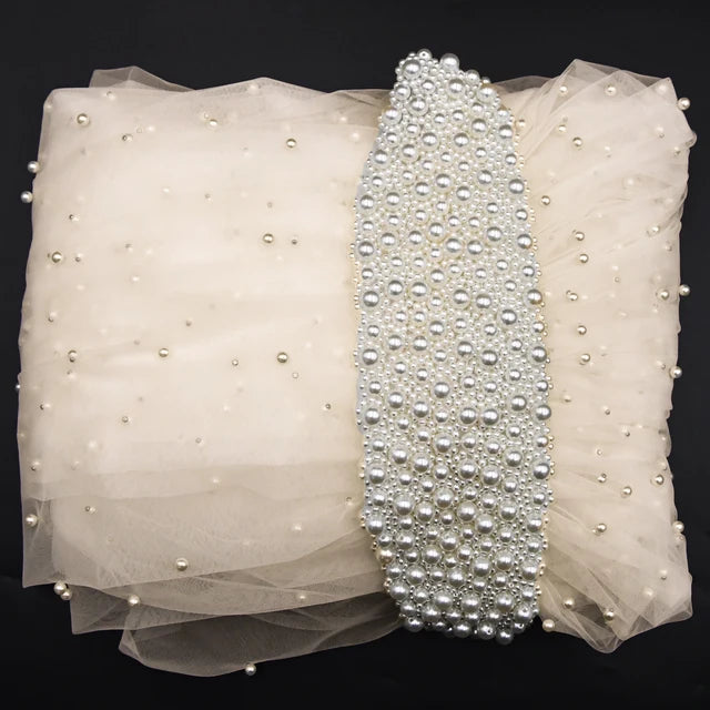 Cathedral Wedding Veil Premium Pearl Embellishments Elegant Bridal Accessory