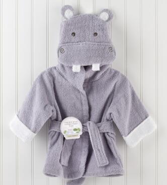 Adorable Hooded Animal Baby Bathrobe Ages 0-2 | Soft, Comfortable, Fun Designs