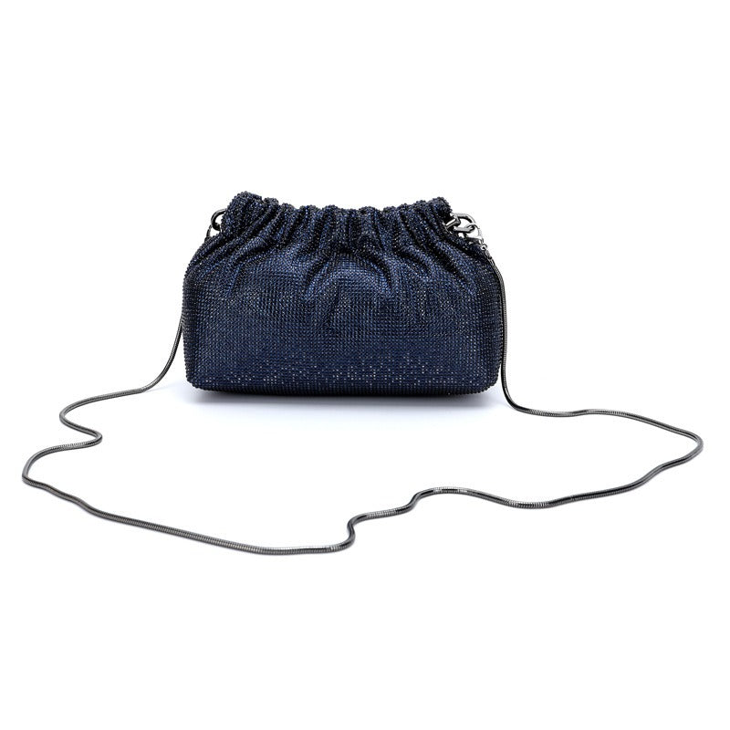 Crystal Diamond Cross Shoulder Dress Drawstring Bag Handbag 16 Colours