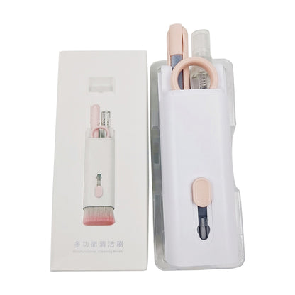 7in 1 Compact Dust Brush Kit Retractable Brush Spray Bottle Case Set