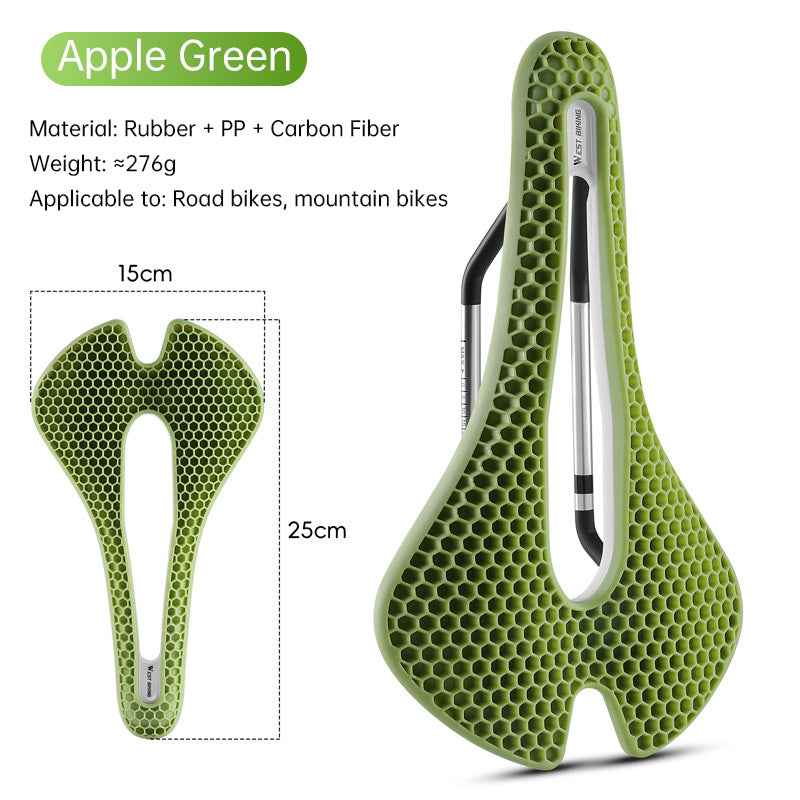 TPE Honeycomb Breathable Cycling Saddle for Road Biking and Mountain Bike Use