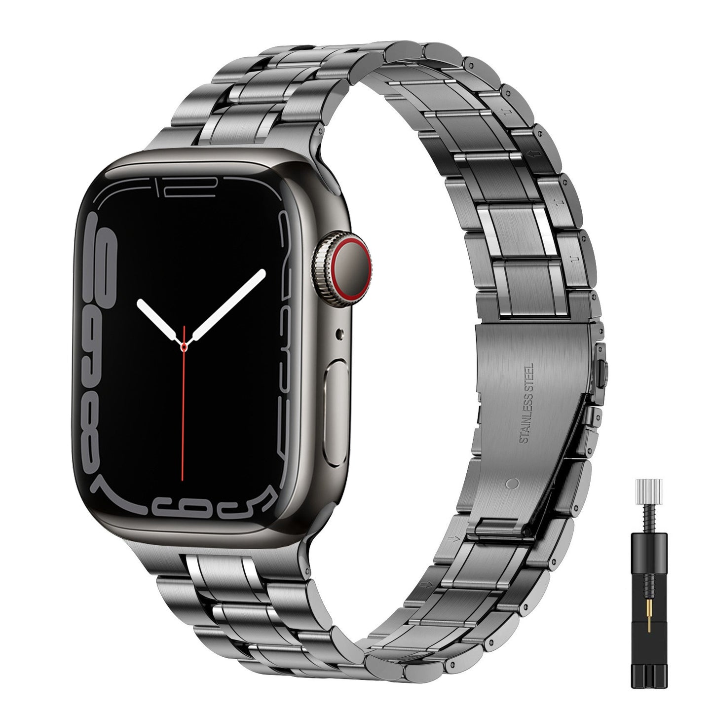Stainless Steel Metal Strap for Apple Watch 3 4 5 6 7 8 9 Ultra Silver Rose Gold