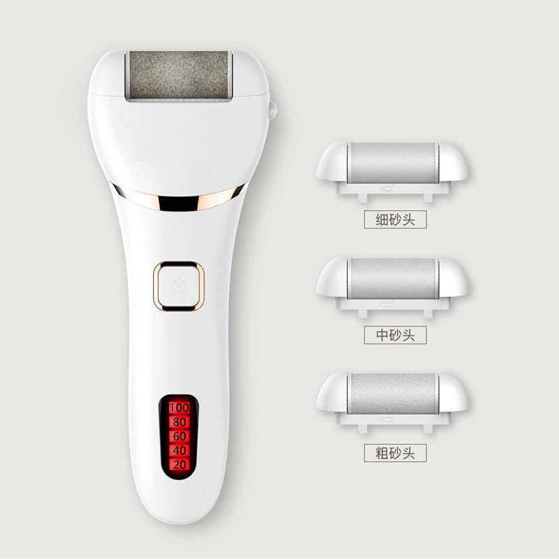 Rechargeable Electric Foot Grinder + 10pc Pedicure Tool Set Callus Remover