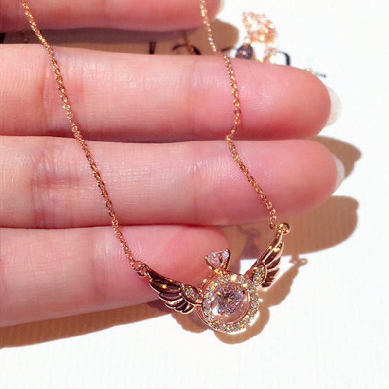 Rose Gold Tone Angel Wing Necklace Chain Necklace Jewellery Design Wings