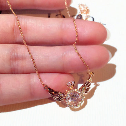 Rose Gold Tone Angel Wing Necklace Chain Necklace Jewellery Design Wings