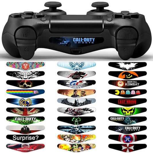 30PCS LED Light Bar Cover Stickers for PS4 Controller Vinyl Decal Skins Set
