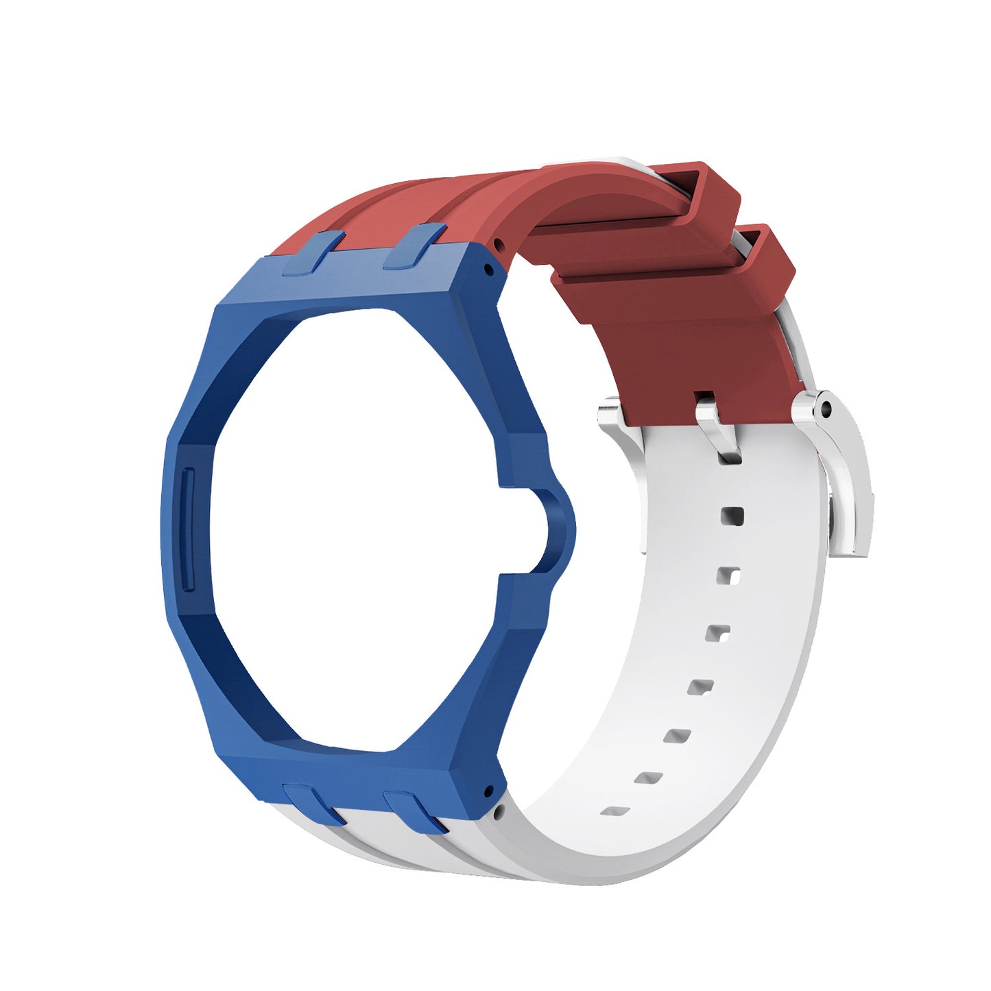 For AP x Swatch Royal Pop Watch Case Silicone Strap Adjustable Buckle Band