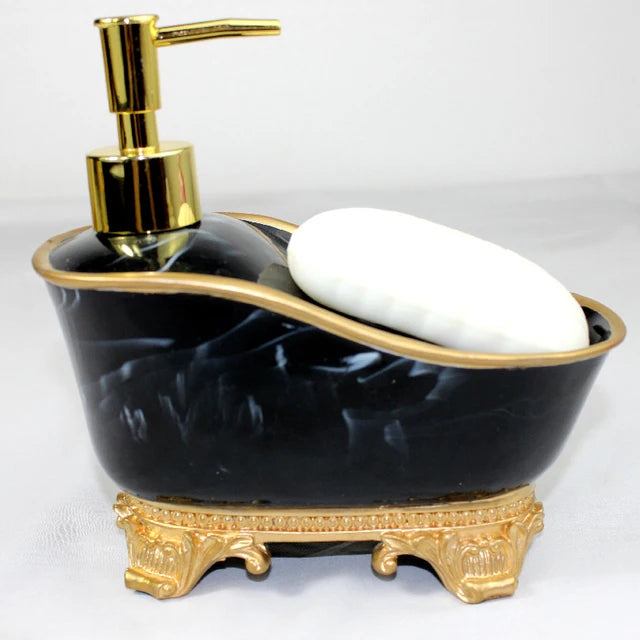 Liquid Soap Bottle Dish Resin Bathtub Shampoo Shower Gel Dispenser