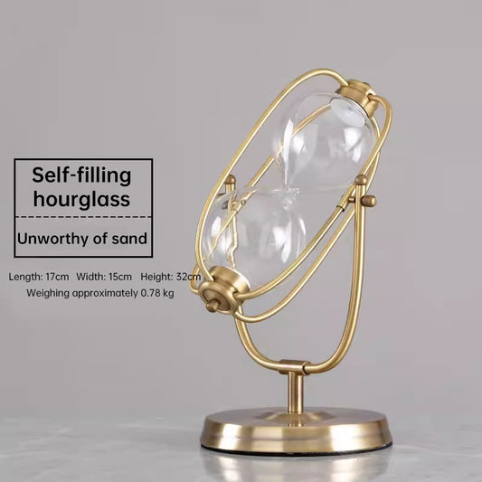 Vintage Metal Hourglass Bottle Sand Clock Retro Desk Decor Office Study Bedroom