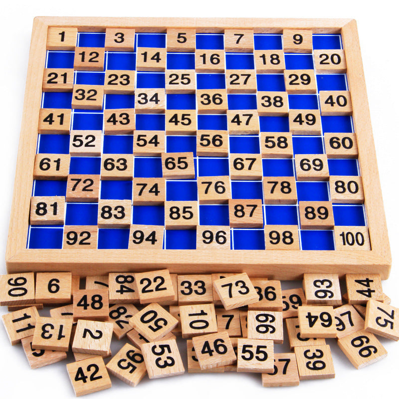 Montessori 1-100 Number Board Kids Math Puzzle Educational Learning Toy