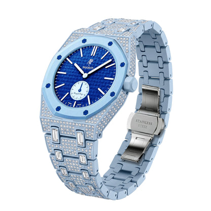 For AP x Swatch Royal Pop Collection Metal Crystal Rhinestone Strap 3 12 Crown