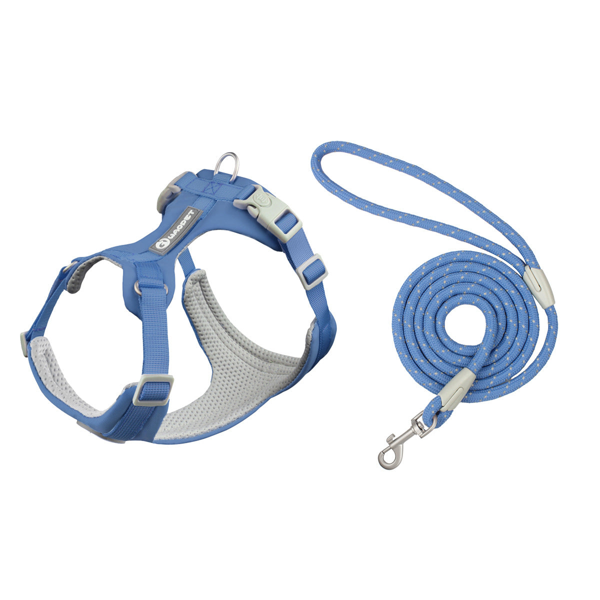 Lightweight Breathable Dog Harness Leash Set Adjustable Vest Reflective Design