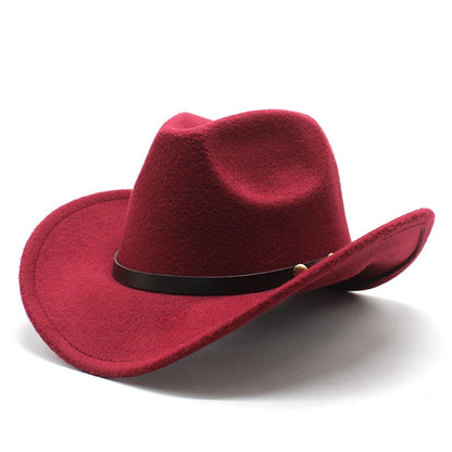 Western US Denim and Felt Equestrian Jazz Hat for Horseback Riders Unisex Fit