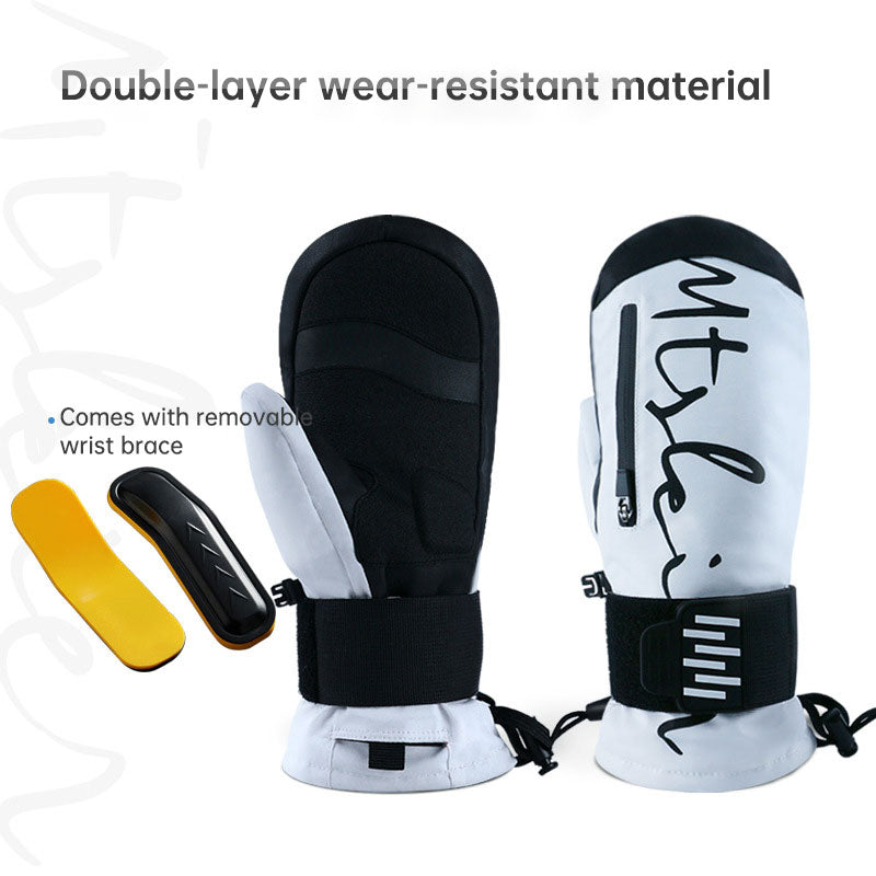Touch Screen Ski Gloves Men Women Wrist Support Shock Absorption Cold Weather