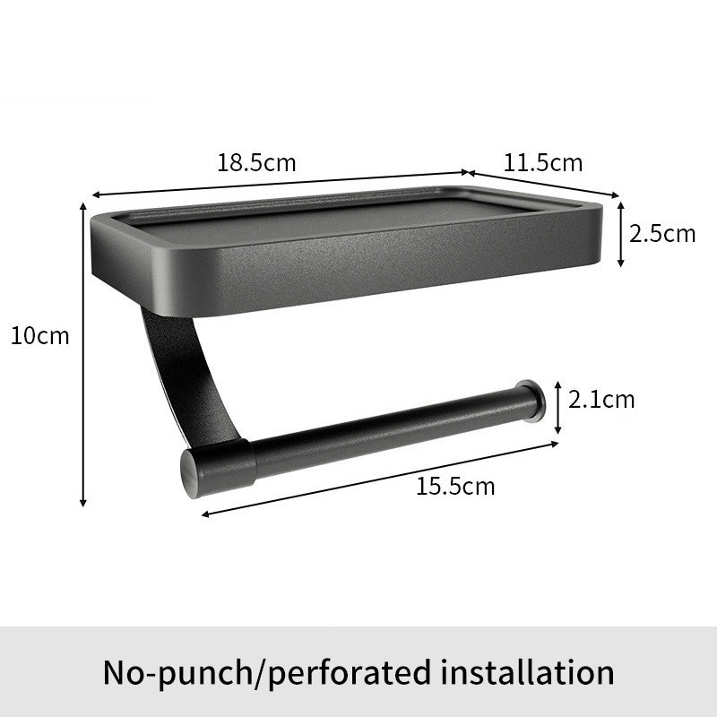 Wall Mounted Space Aluminium Paper Towel Dispenser Mobile Storage Organizer Rack
