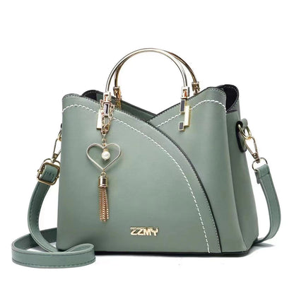 Korean Style Colour Block Trendy Women Handbag Spacious Large Storage Capacity