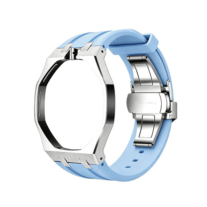 For AP x Swatch Royal Pop Metal Case Silicone Strap 3 12 Crown Steel Clasp