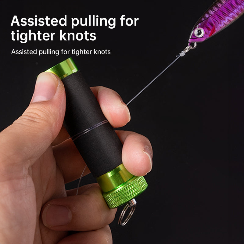 Aluminium Alloy Fishing Knot Puller Tool Anti-Slip Rubber Hand Protector Grip