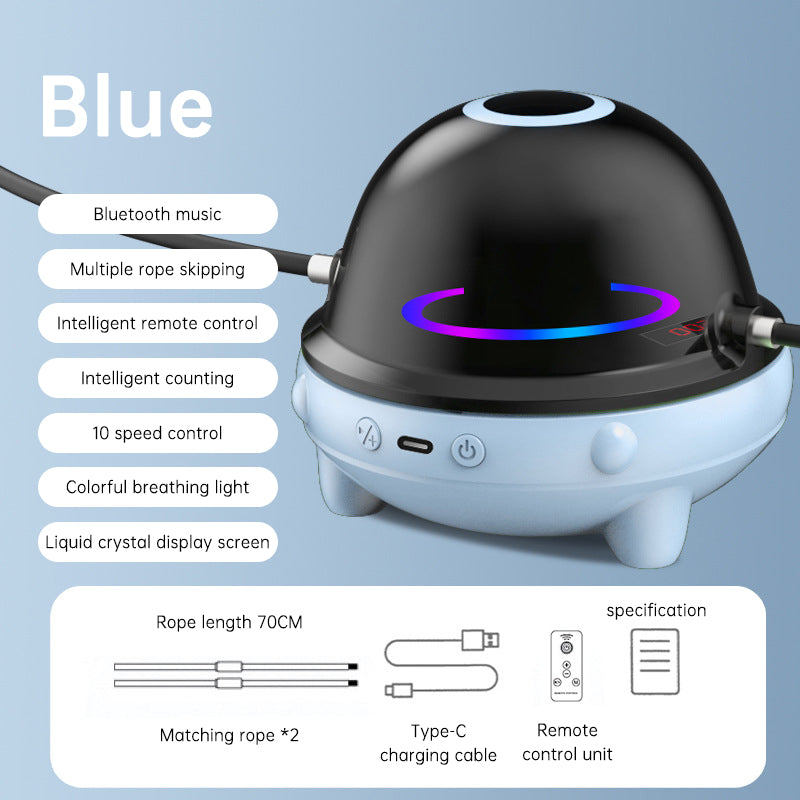 Smart Jump Rope Machine 10-Level Adjustable Speed LED Display Bluetooth Sync