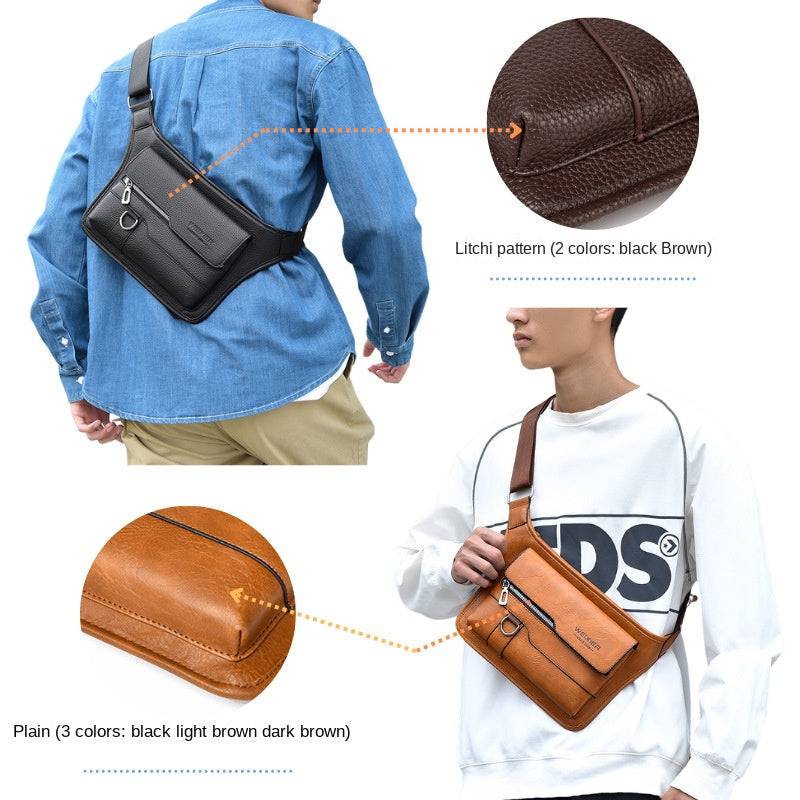 Men's Waterproof Chest Bag Crossbody Shoulder Sling Travel Storage Organizer Pouch