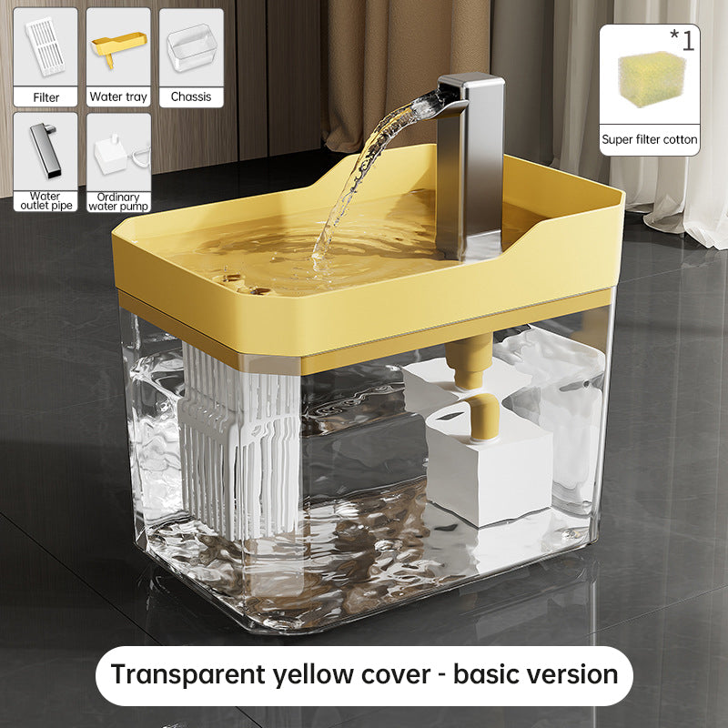 USB-Powered Pet Water Fountain with Anti-Dry Protection, 1.5L Capacity Cat Cats