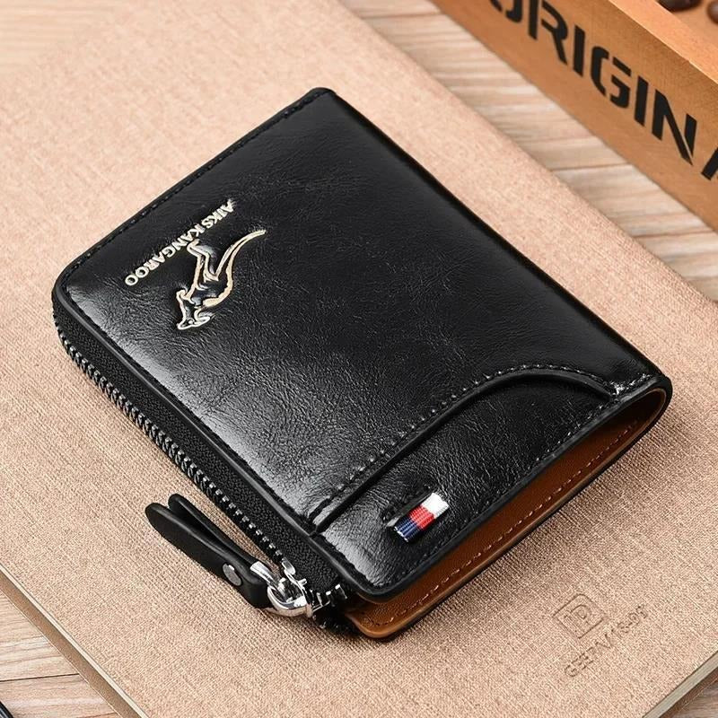 Men's Faux Leather Wallet Slim RFID Blocking Bifold Credit Card Holder Secure
