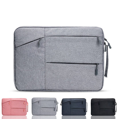 Laptop Bag 15.6 Inches Rectangular Oxford Cloth Dual Zip Three External Pockets