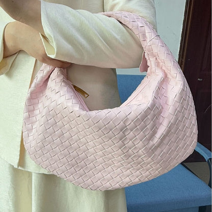 Women's Woven Tote Bag Faux Leather Spacious Lightweight Durable Zip Top Closure