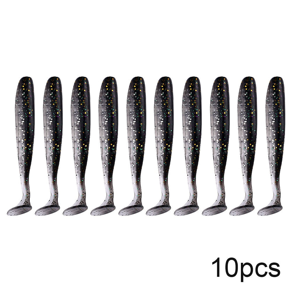 Eco-Friendly Silicone Sea Fishing Lures 7cm 2g Long-Distance Casting Set of 10